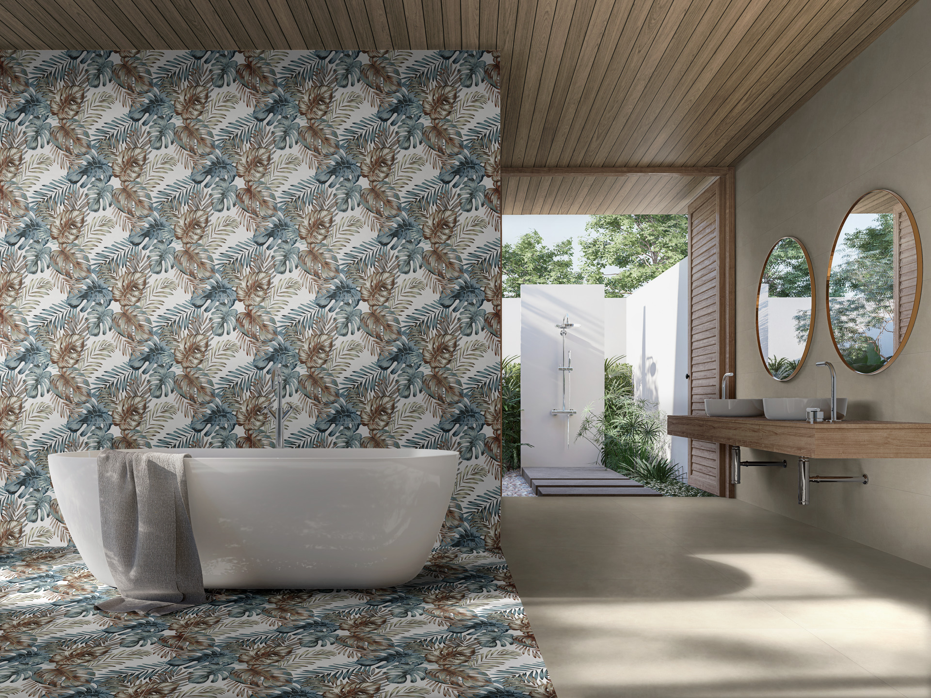 Ragno - #piastrelle di #ceramica #Frame. Blu e decorazione floreale per un # bagno da sogno. Scopri di più sul nostro sito:  Frame  ceramic #walltiles. Blue and floreal decoration for a dreamy #